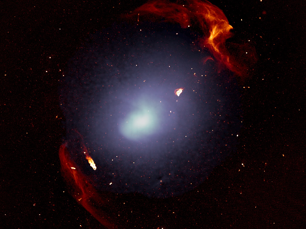 Onda de choques que se propaga en el espacio